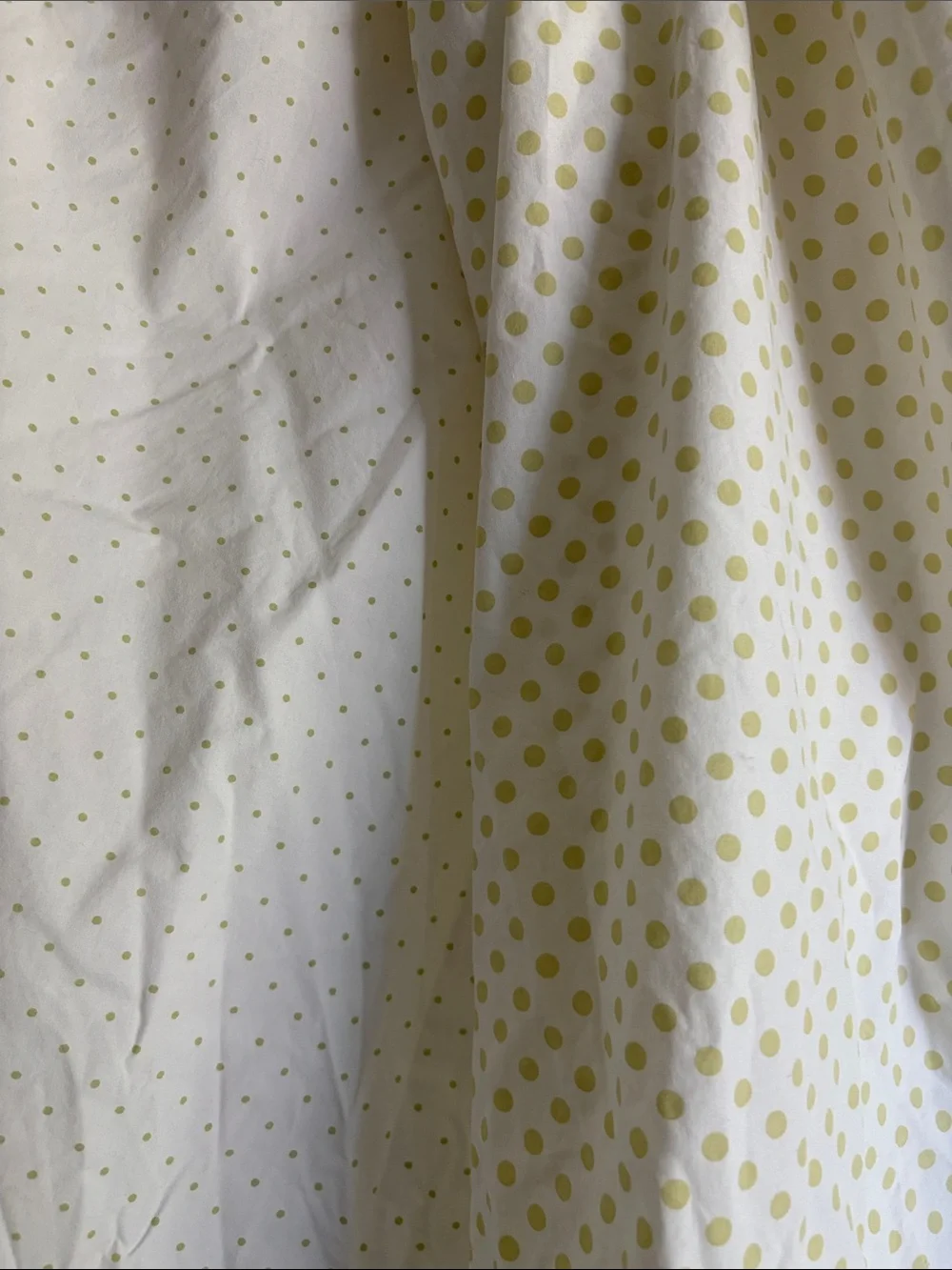 Pottery Barn Kids Green & White Cotton Polka Dot Crib Sheets